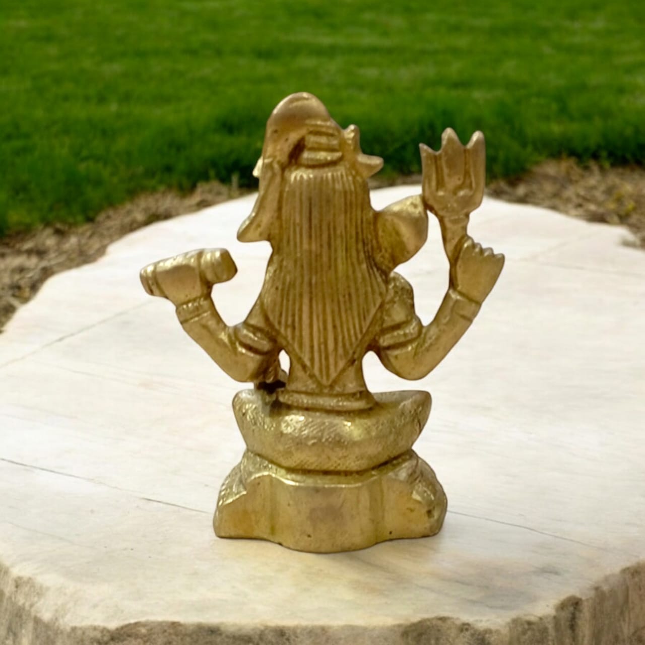 Shiv Ji in Brass Idol, Bholebaba Murti, perfect for spiritual worship and home decor.