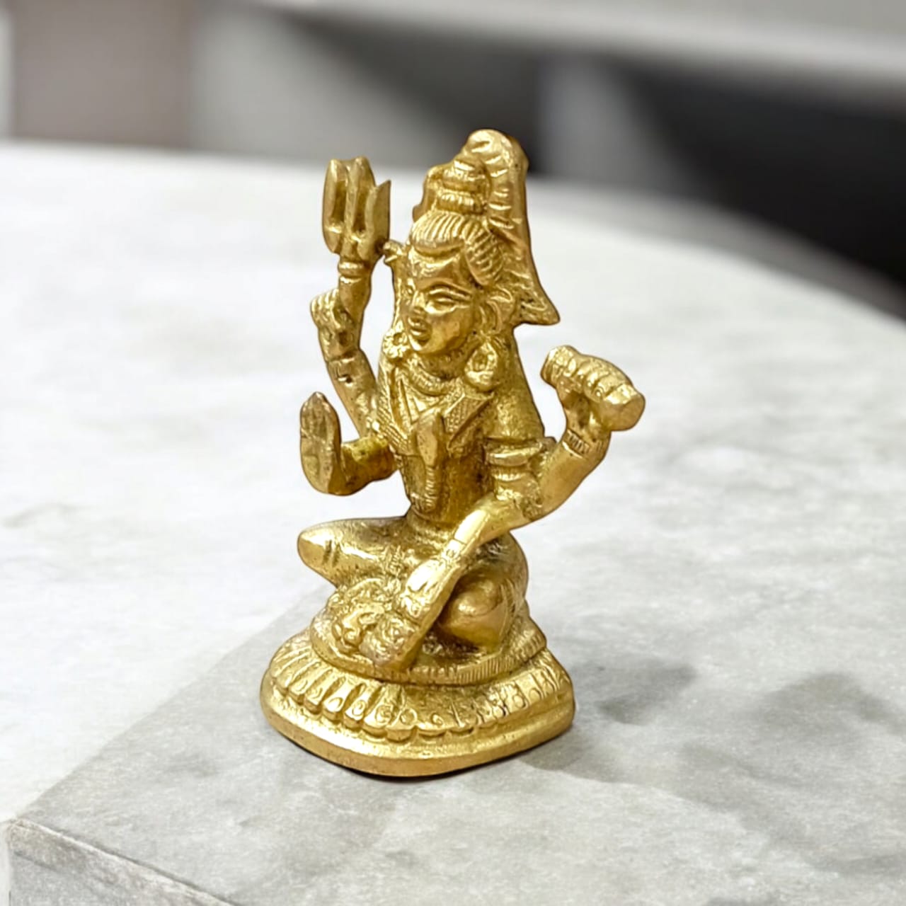 Shiv Ji in Brass Idol, Bholebaba Murti, perfect for spiritual worship and home decor.