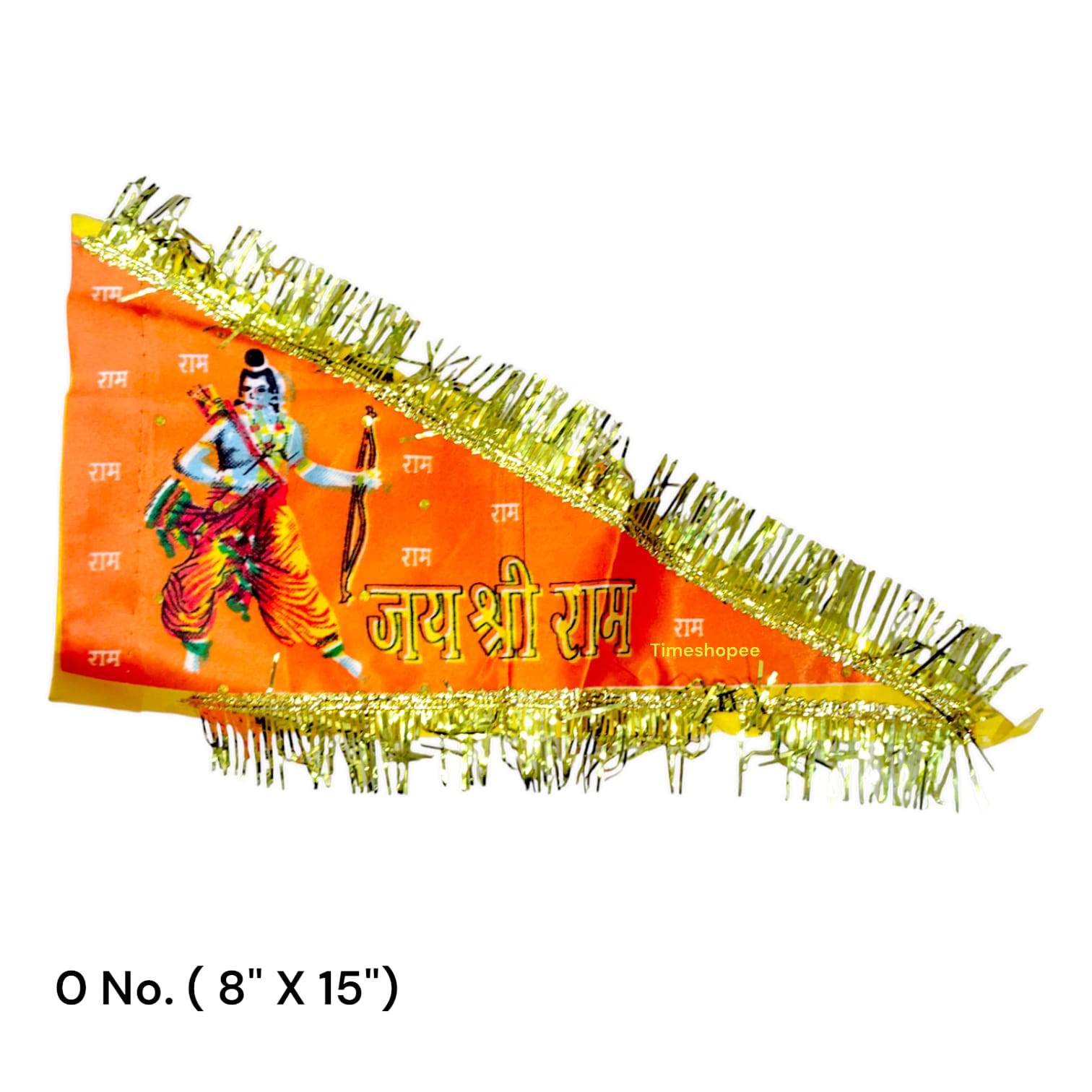 Shri Ram Ji Flag featuring Bhagva color, ideal for spiritual decoration.