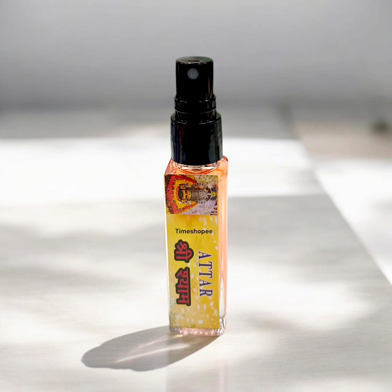 Shri Shyam Spray Attar 25ML bottle, natural floral fragrance with 0% alcohol, ideal for worship and daily use.