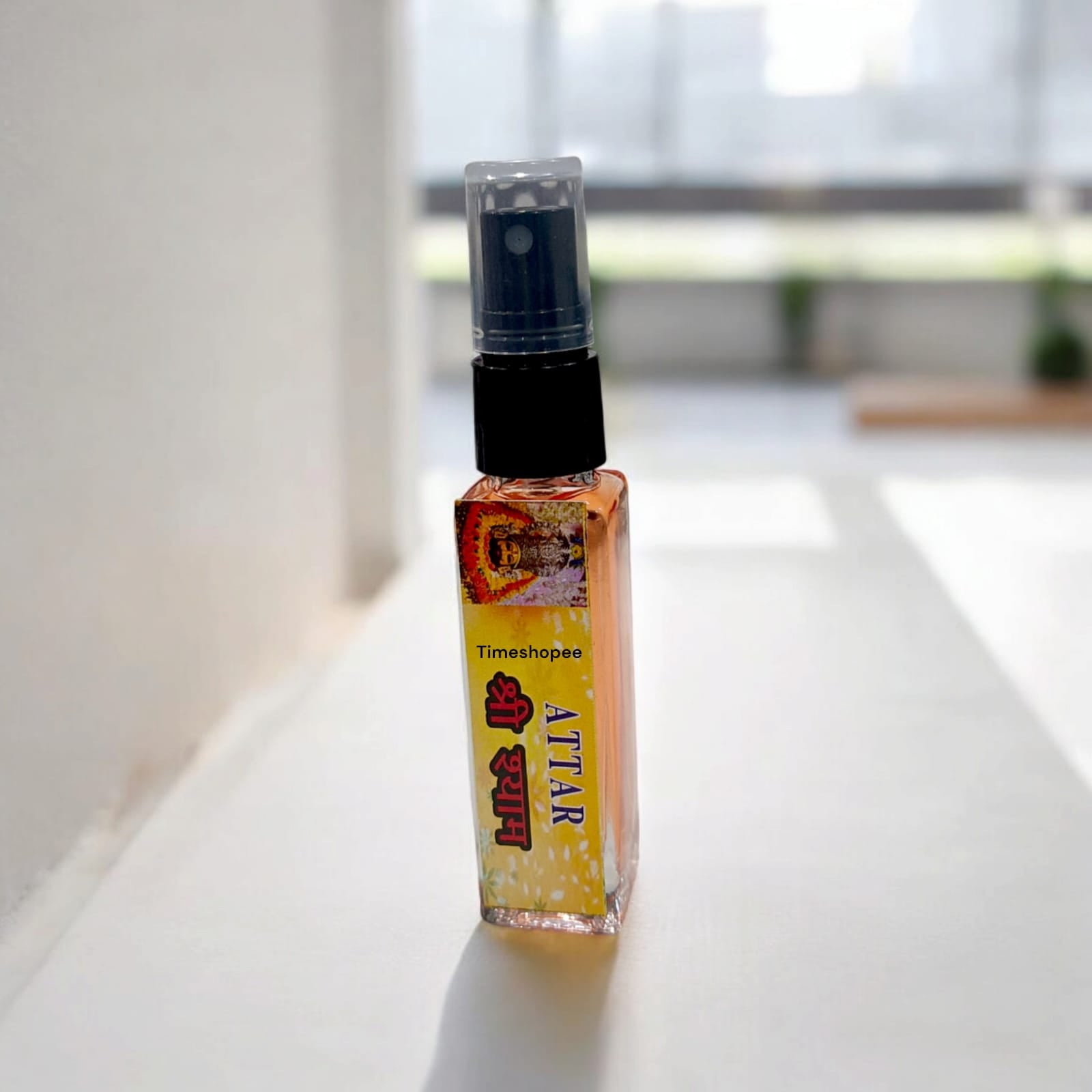 Shri Shyam Spray Attar 25ML bottle, natural floral fragrance with 0% alcohol, ideal for worship and daily use.