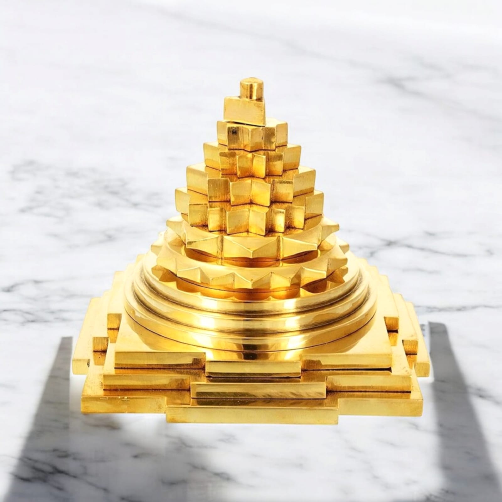 Shri Yantra in Brass - Lab Certified Meru Yantra from Timeshopee