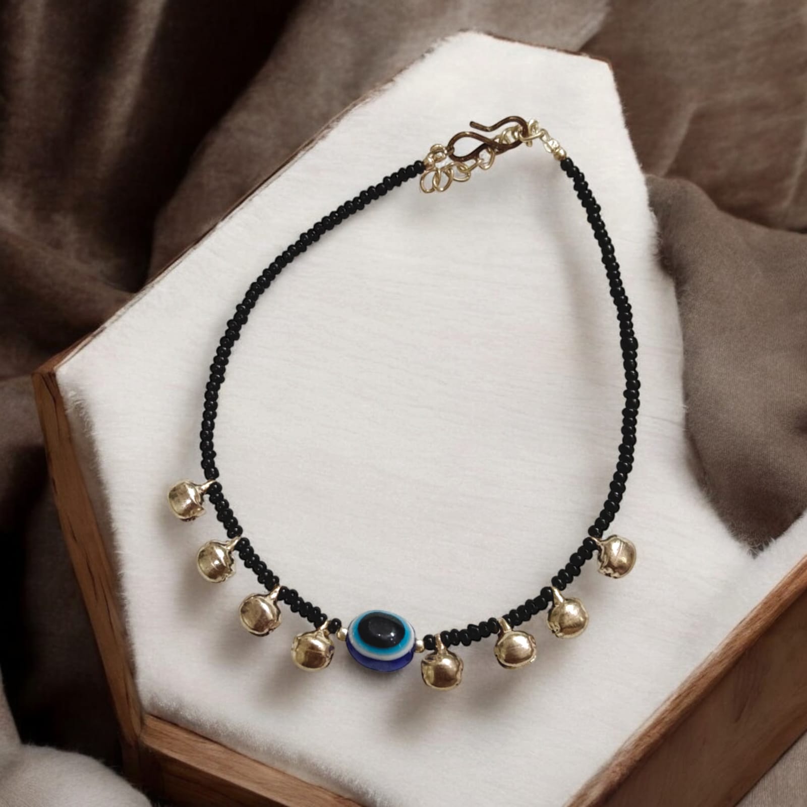 Stylish anklet pair with evil eye charm for girls from Timeshopee