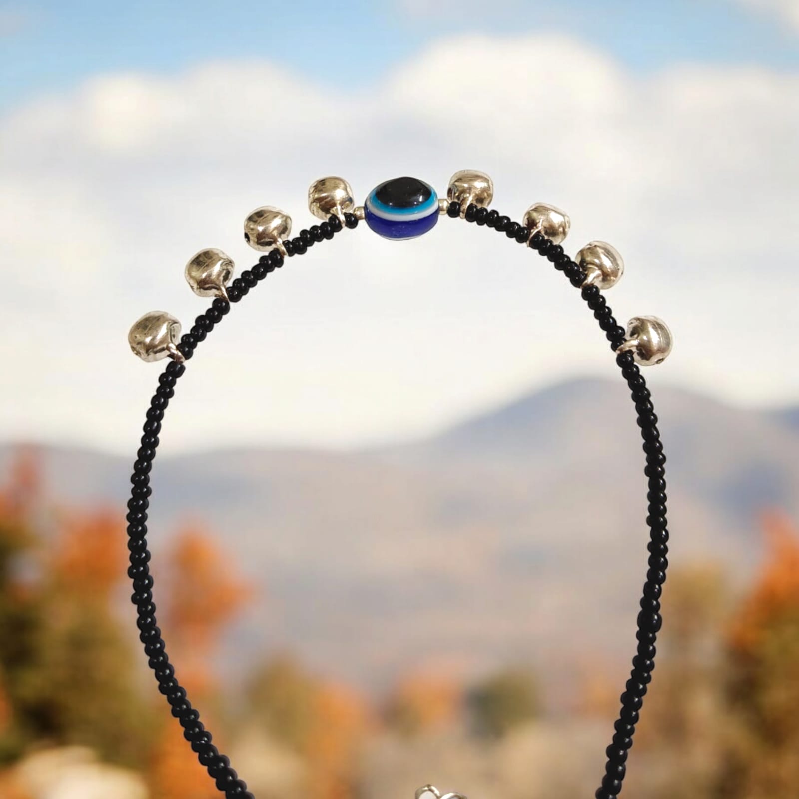 Stylish anklet pair with evil eye charm for girls from Timeshopee