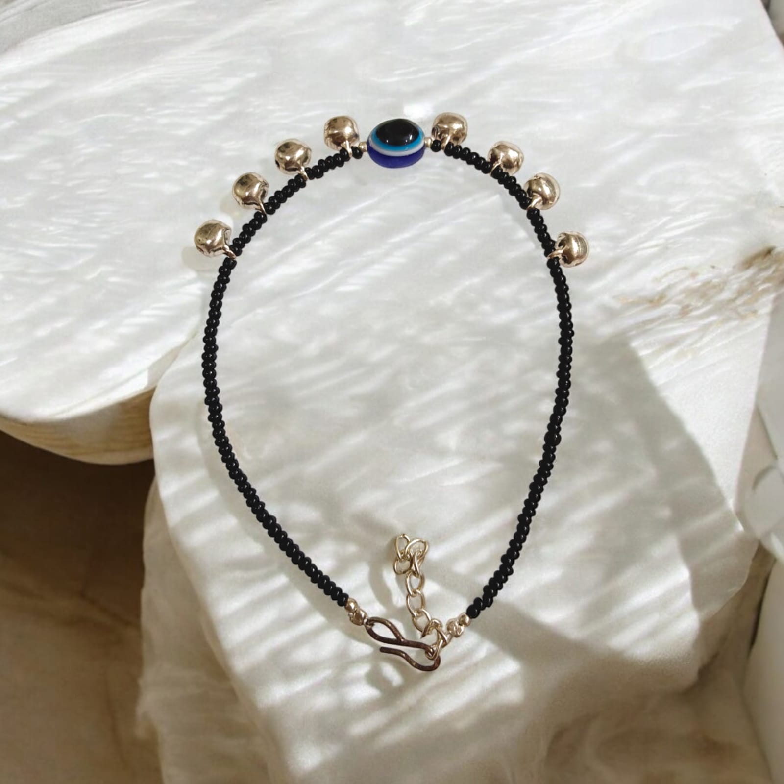 Stylish anklet pair with evil eye charm for girls from Timeshopee