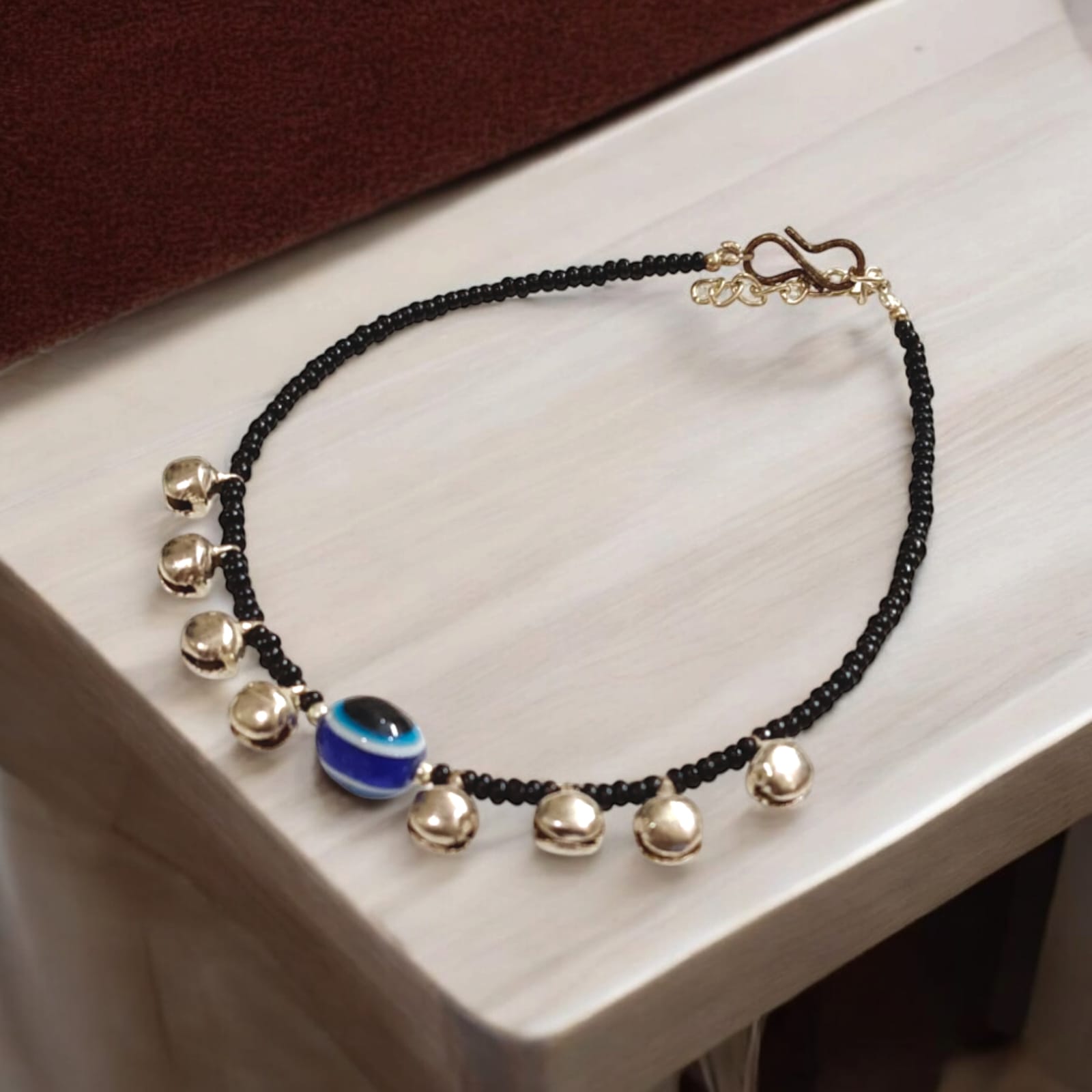 Stylish anklet pair with evil eye charm for girls from Timeshopee