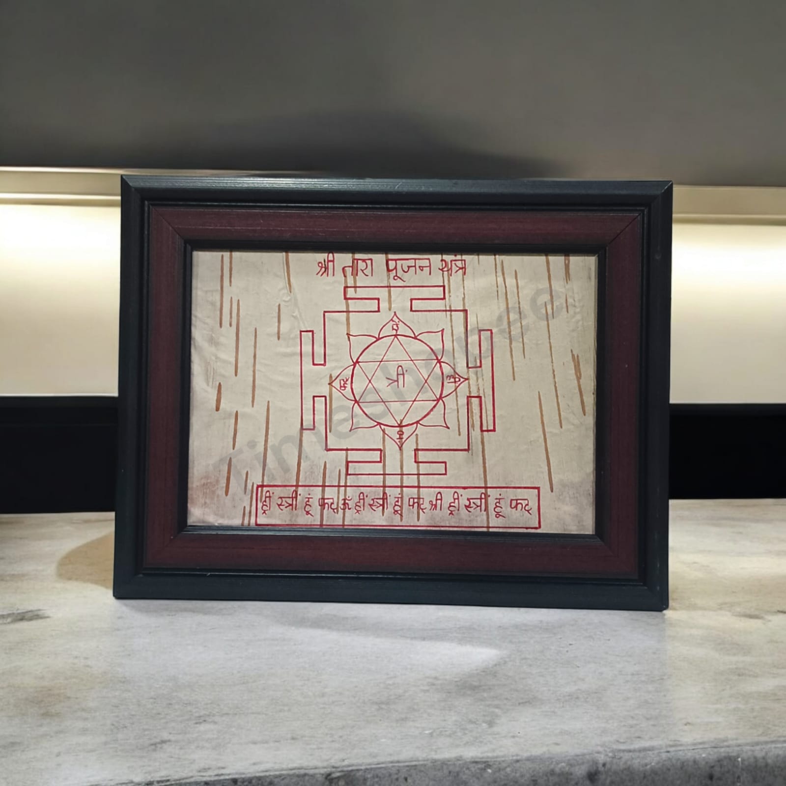 Tara Pujan Yantra on Bhojpatra, Handmade Shri Tara Pujan Yantra from Timeshopee