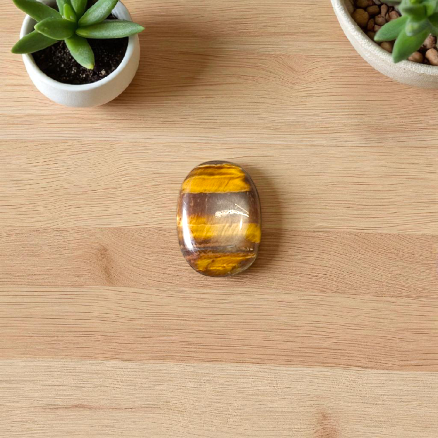 Tiger Eye Stone – Natural Brown Crystal for Confidence, Motivation & Meditation