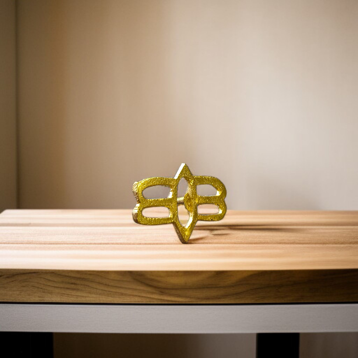 Tripund Tilak Stamp featuring three horizontal lines and a central third eye design, placed next to puja items for forehead marking