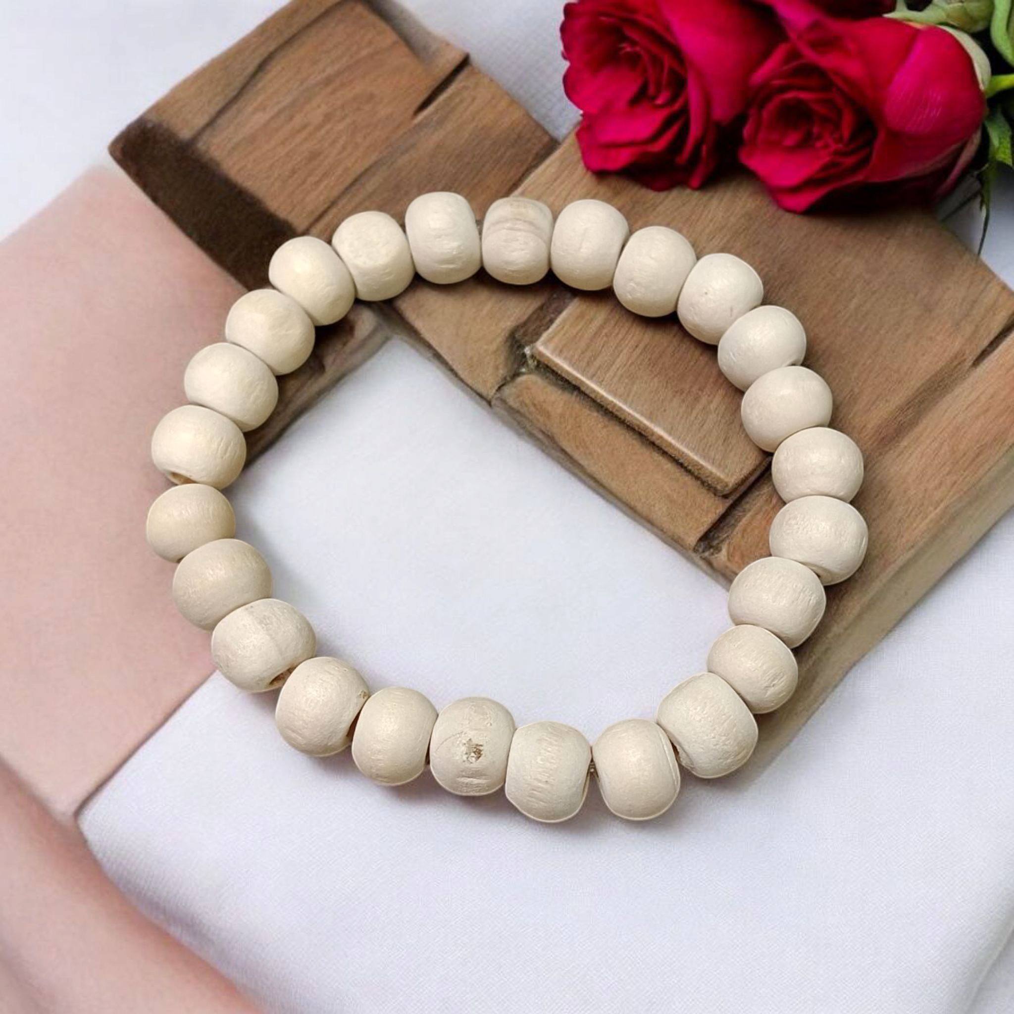 Tulsi Bracelet with 8mm Round Lab Certified Beads | Timeshopee