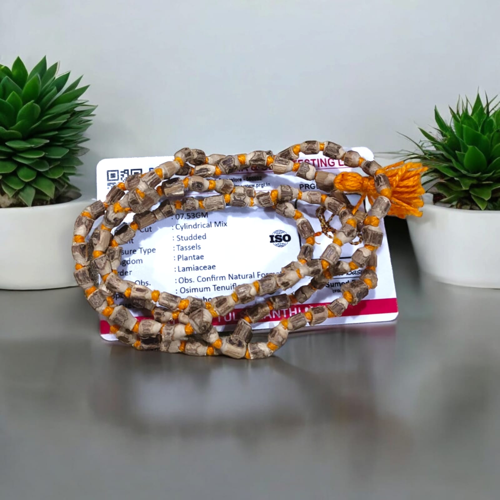 Tulsi Kanthi Mala | Small Beads | Lab Certified | Timeshopee