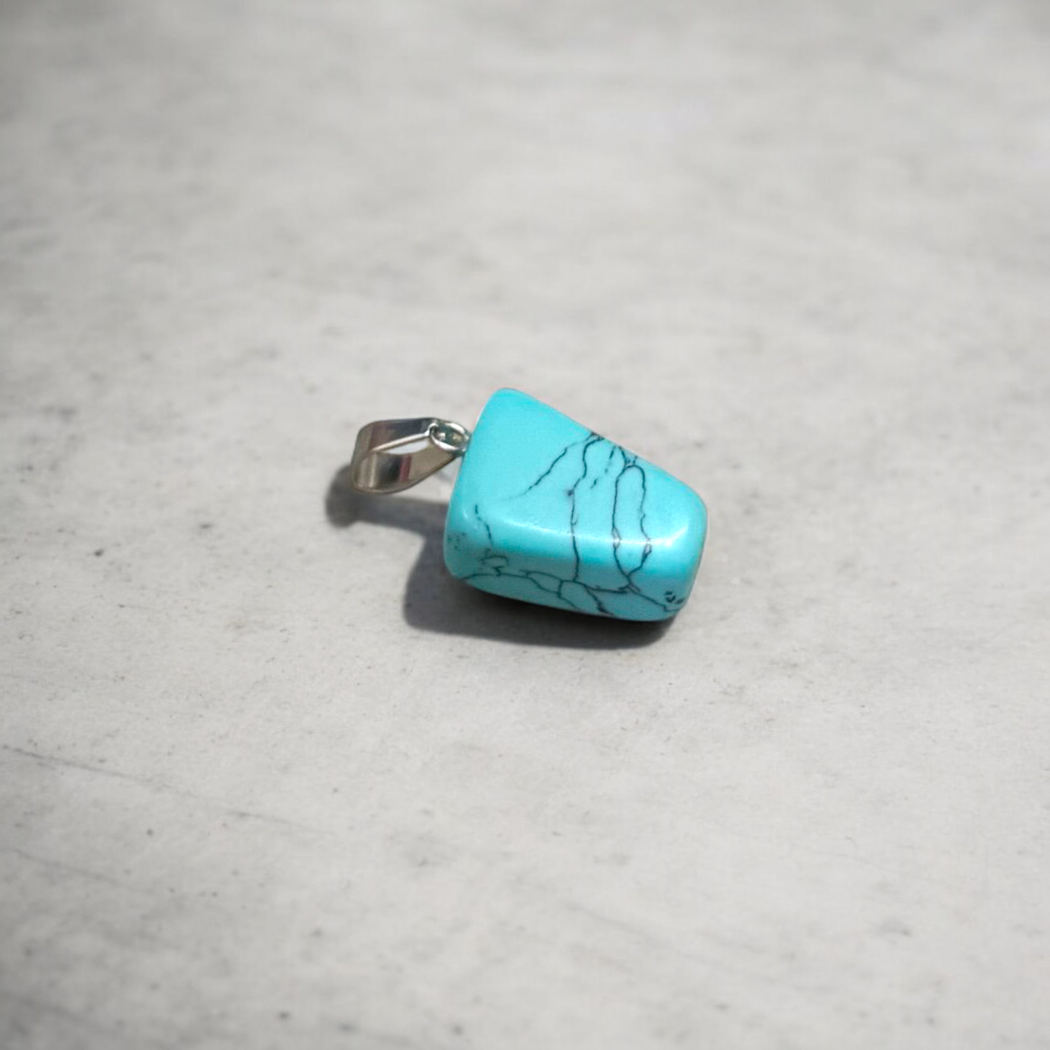 Turquoise Blue Howlite Tumbled Stone – Lab Certified Healing Crystal for Calmness and Spiritual Balance from Timeshopee