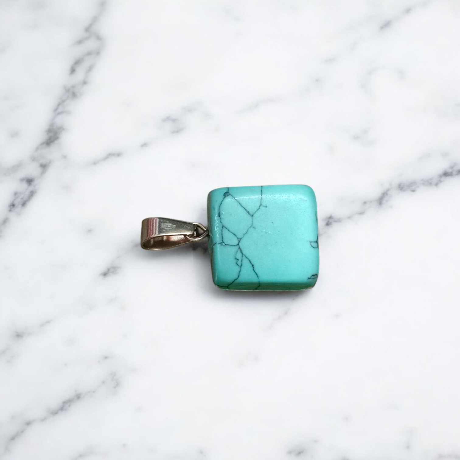 Turquoise Blue Howlite Tumbled Stone – Lab Certified Healing Crystal for Calmness and Spiritual Balance from Timeshopee