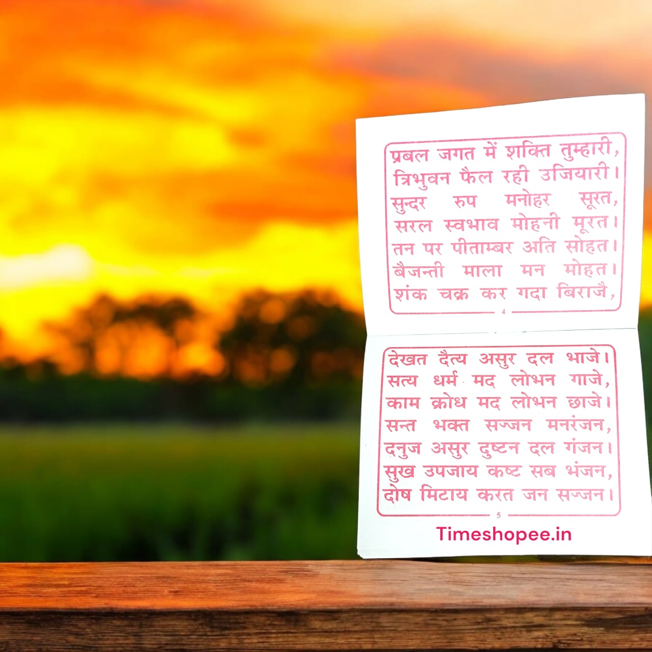 Vishnu Chalisa Hindi Book with 31 Pages, available at Timeshopee.