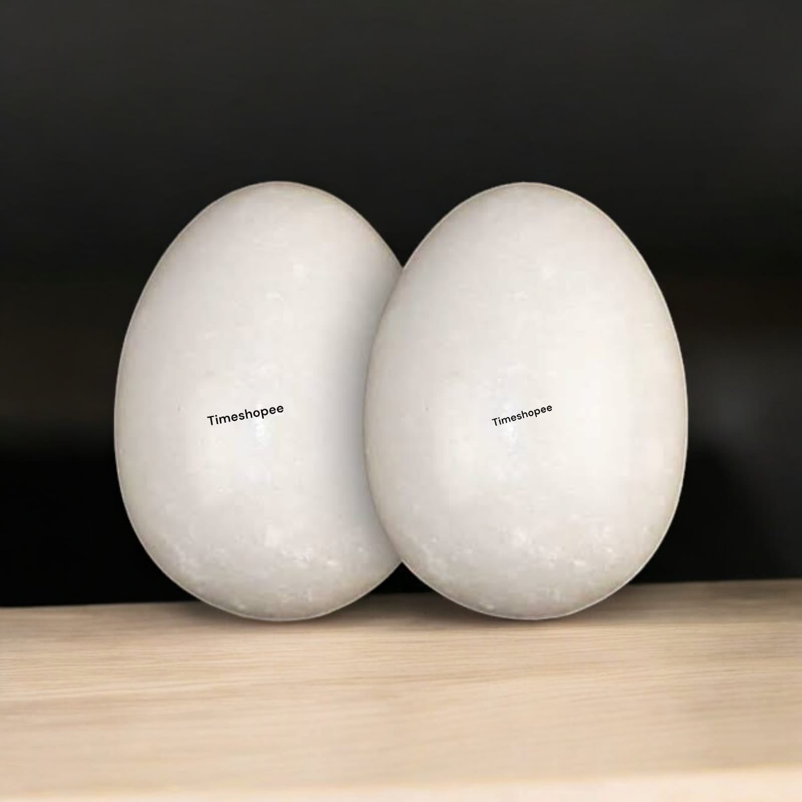 White Marble Shivling Stone for Tulsi and temple worship, representing Lord Shiva with an elegant and pure design.