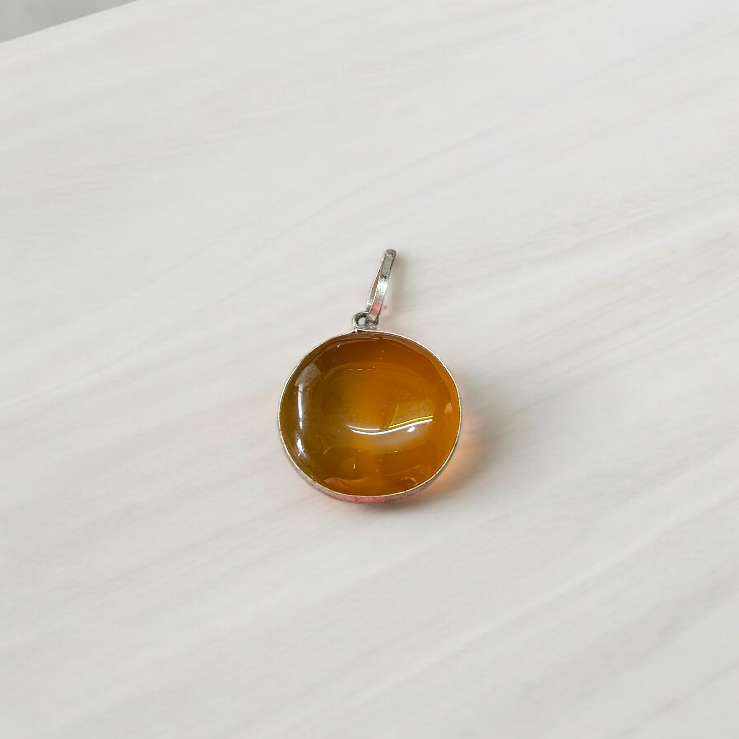 Yellow Agate Pendant | Peela Hakik Locket | Lab Certified | Timeshopee