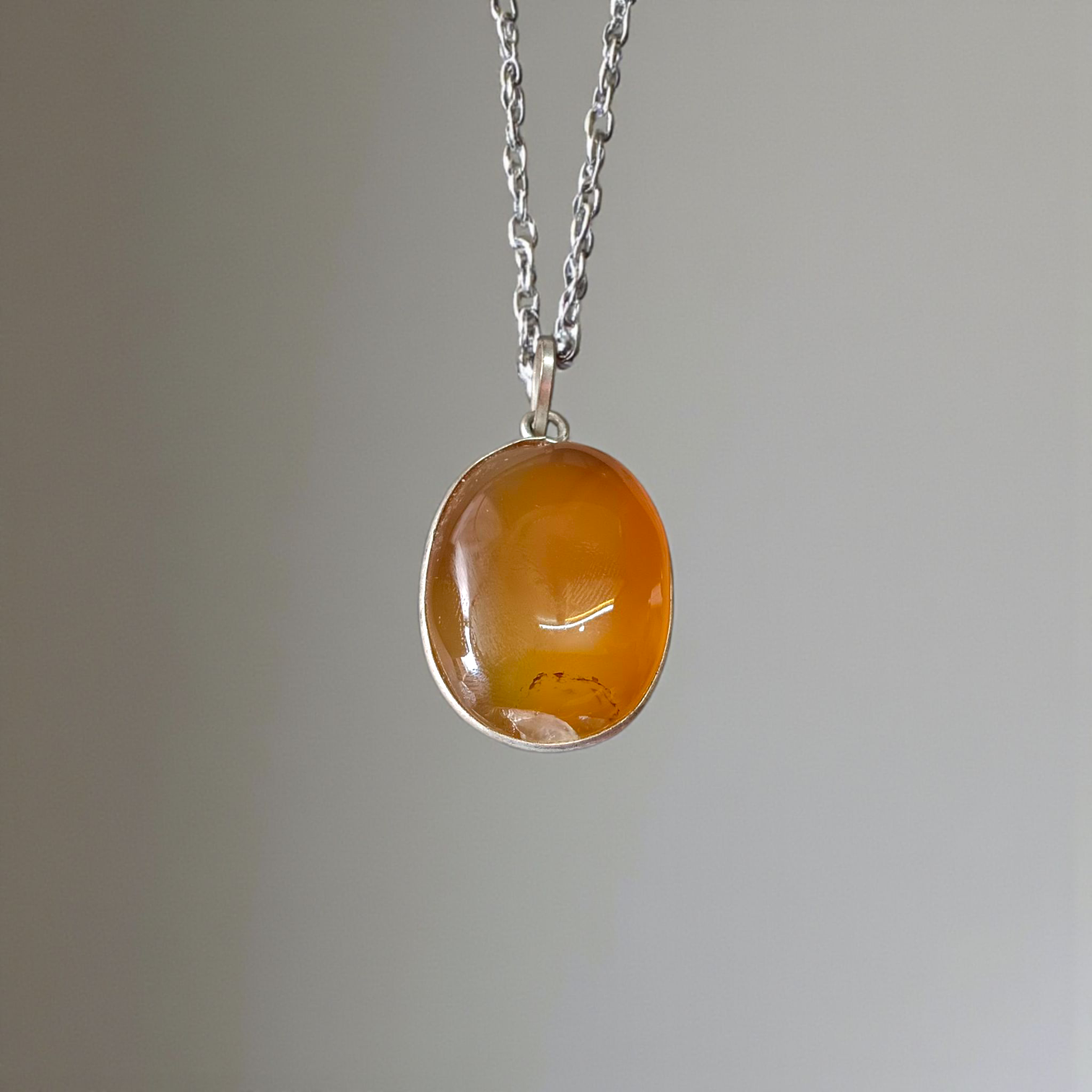 Yellow Agate Pendant | Peela Hakik Locket | Lab Certified | Timeshopee