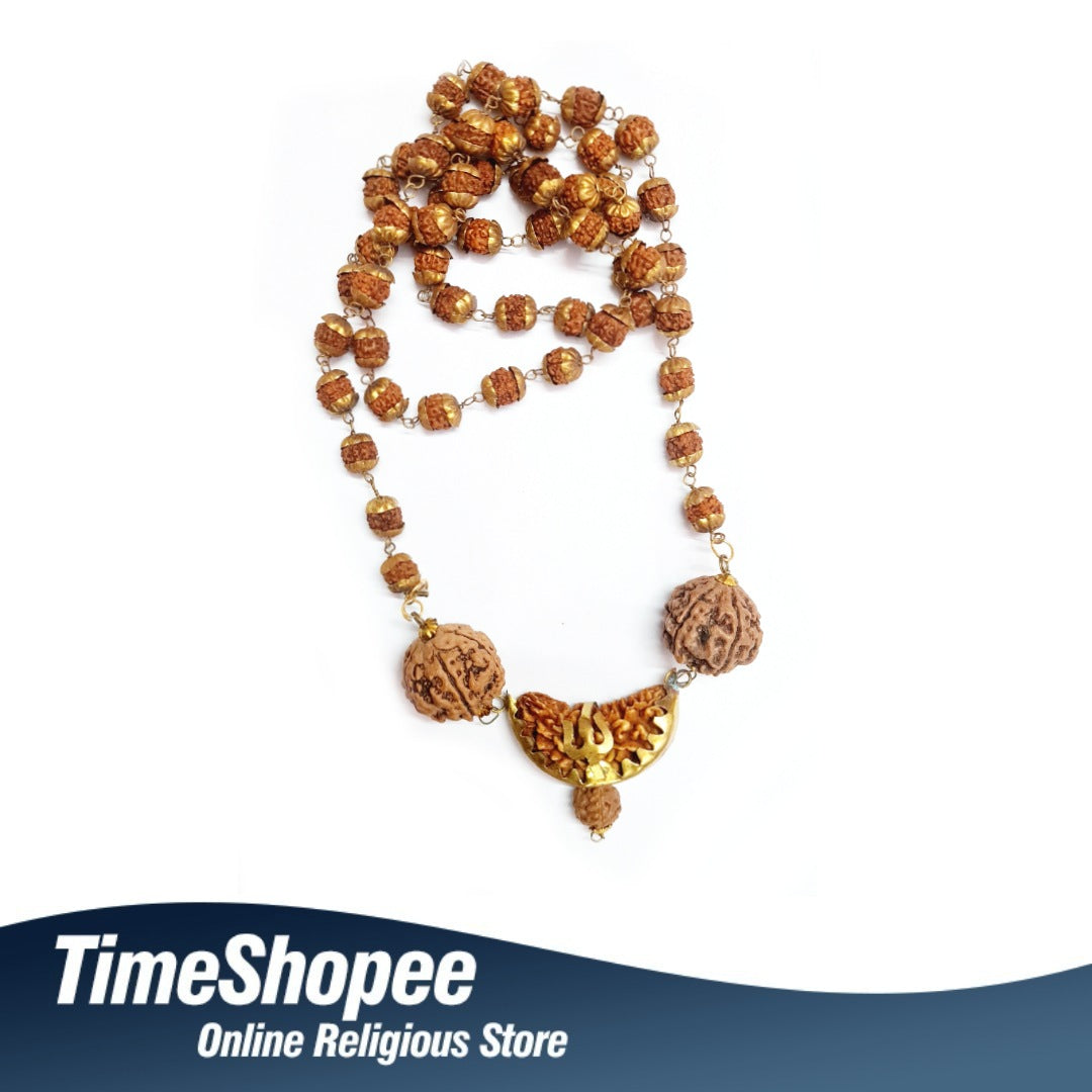 1 Mukhi Rudraksha Mala with a capped design | Timeshopee