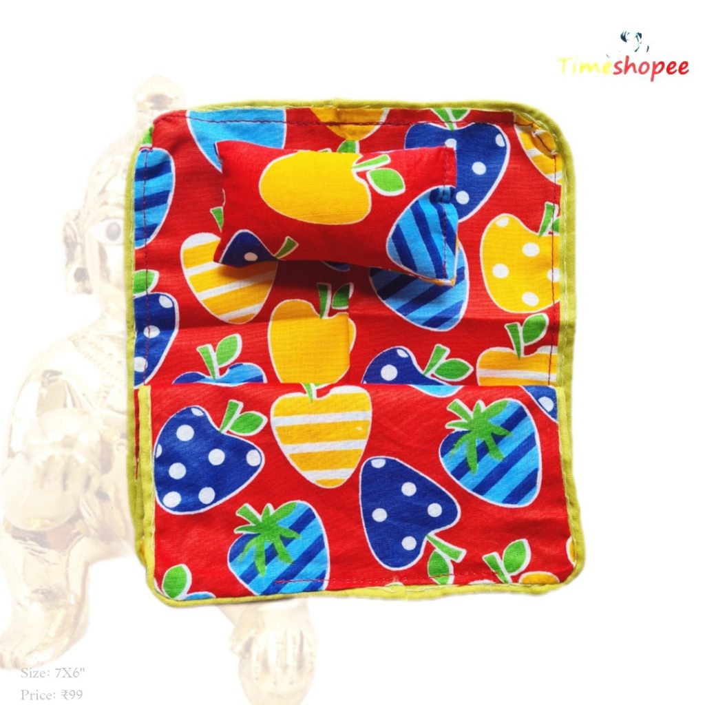 A cozy Laddu Gopal Bedsheet with Pillow and Blanket set in vibrant colors, designed for 0-3 No. Laddu Gopal, enhancing the pooja space with comfort and devotion.