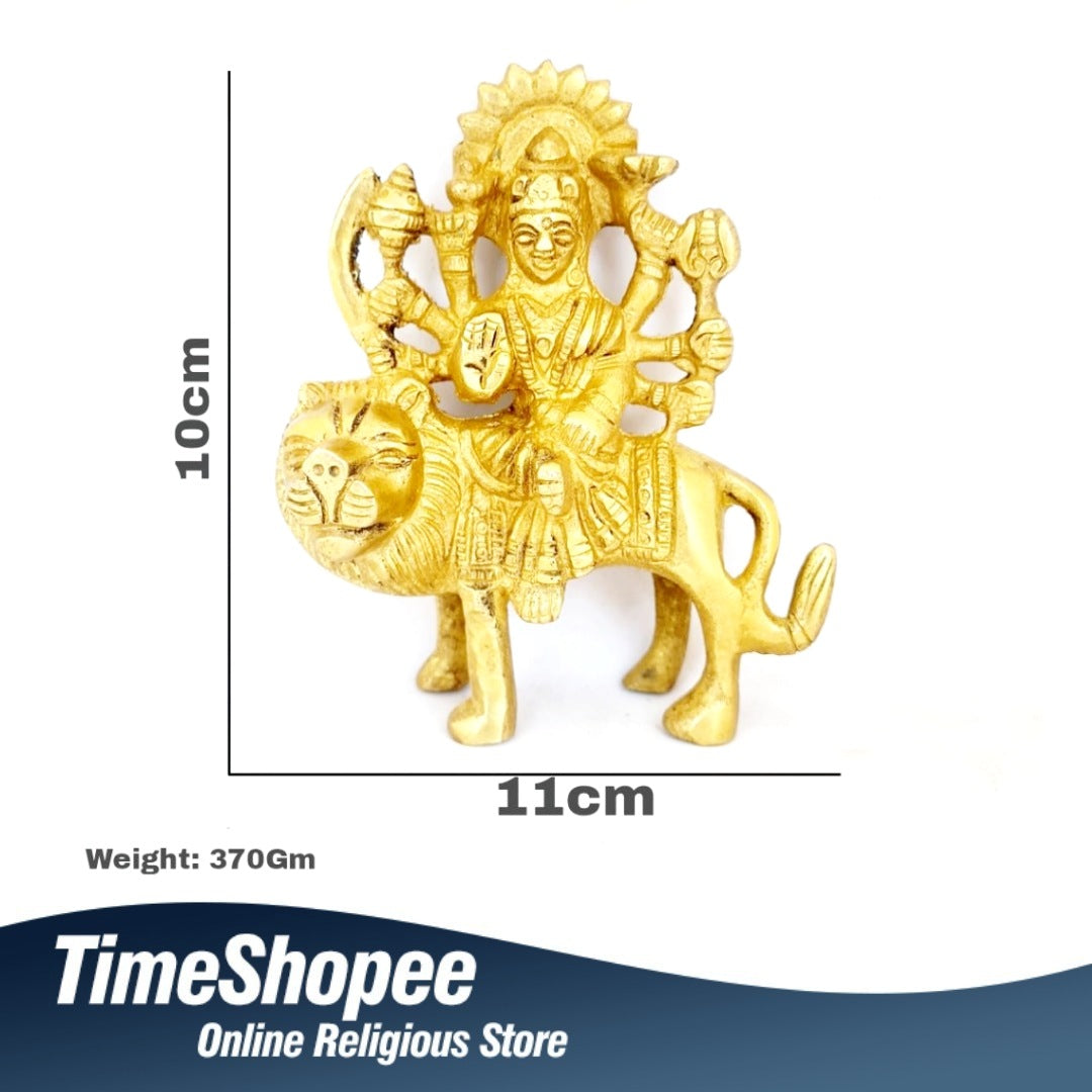 Brass Durga Mata Murti | Sherawali Mata Brass Statue | Timeshopee