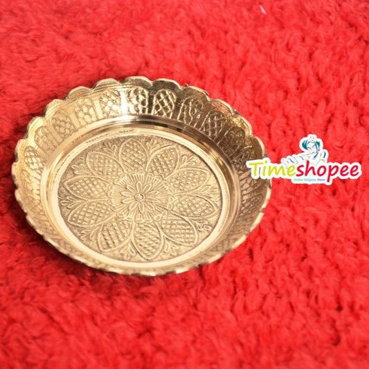 Brass Pooja Plate | Brass Plate For Temple Use | Timeshopee