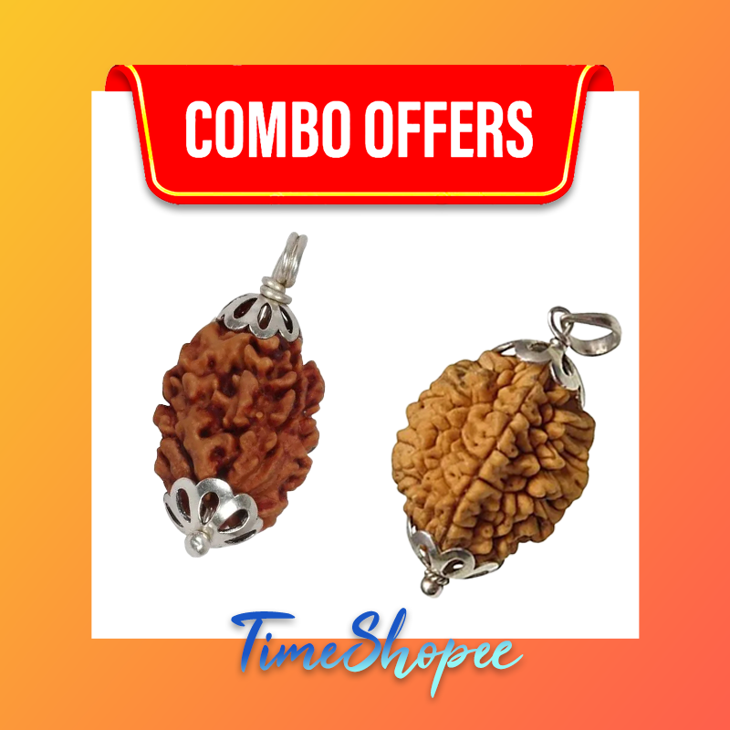 Combo Of 2 Mukhi With 3 Mukhi Rudraksha | Lab Certified | Timeshopee