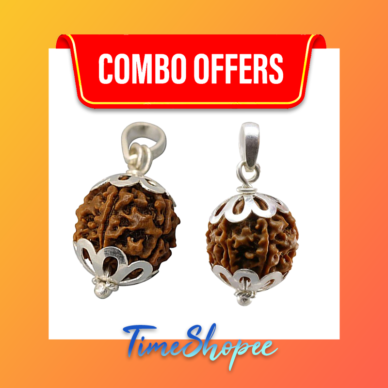Combo Of 4 Mukhi With 5 Mukhi Rudraksha | Lab Certified | Timeshopee