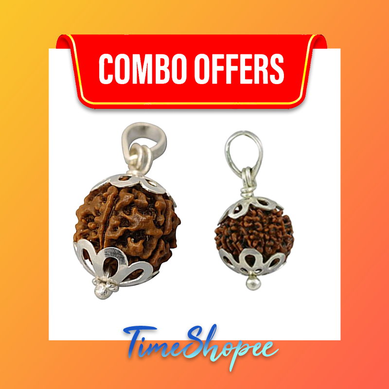 Combo Of 4 Mukhi With 6 Mukhi Rudraksha | Lab Certified | Timeshopee