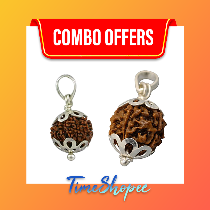 Combo Of 6 Mukhi With 4 Mukhi Rudraksha | Lab Certified | Timeshopee