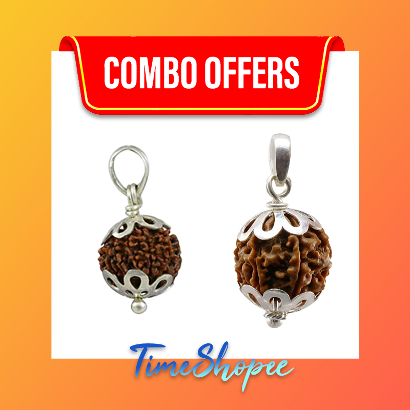 Combo Of 6 Mukhi With 5 Mukhi Rudraksha | Lab Certified | Timeshopee