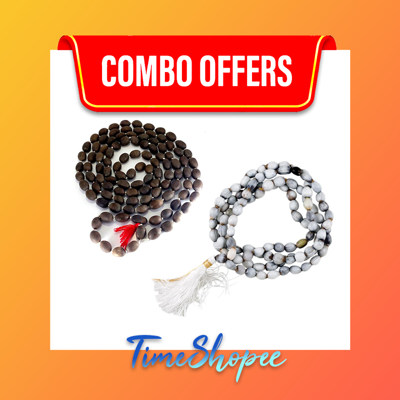 Combo of Kamal Gutta Mala with Vaijanti Mala | Lab Certified | Timeshopee