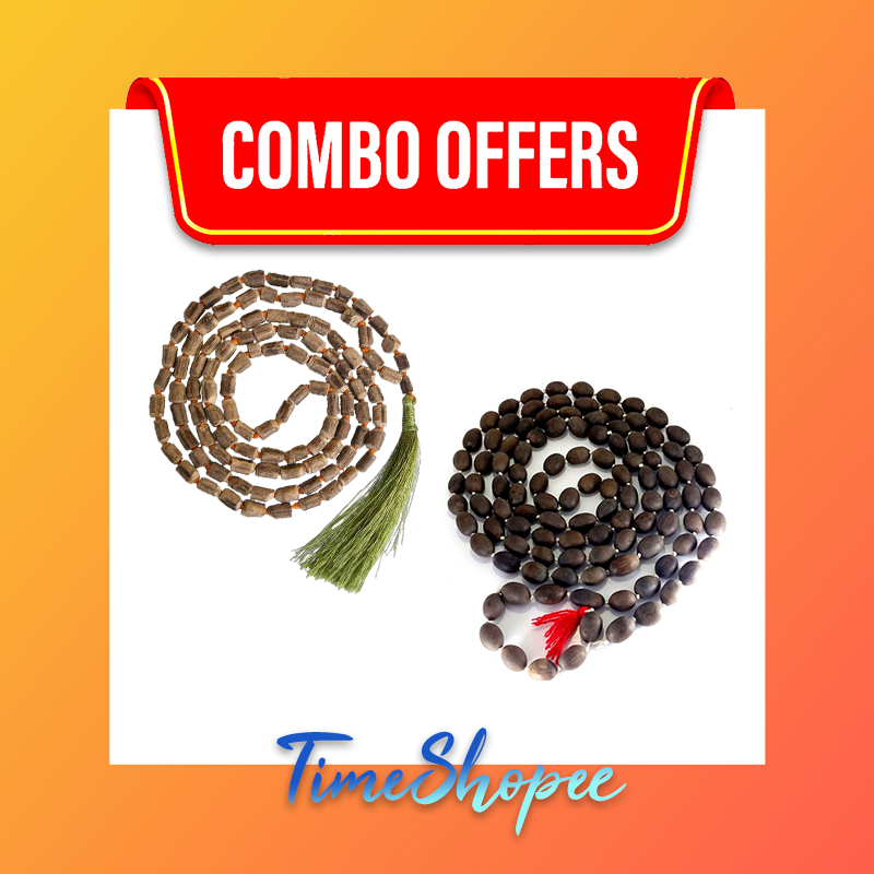 Combo of Tulsi Mala With Kamal Gutta Mala | Lab Certified | Timeshopee