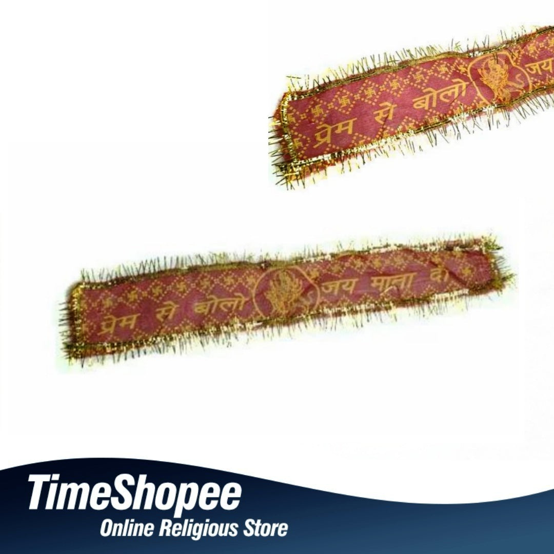 Jai Mata Di Chunnri For Forehead and Nariyal | High-Quality Fabric | Timeshopee