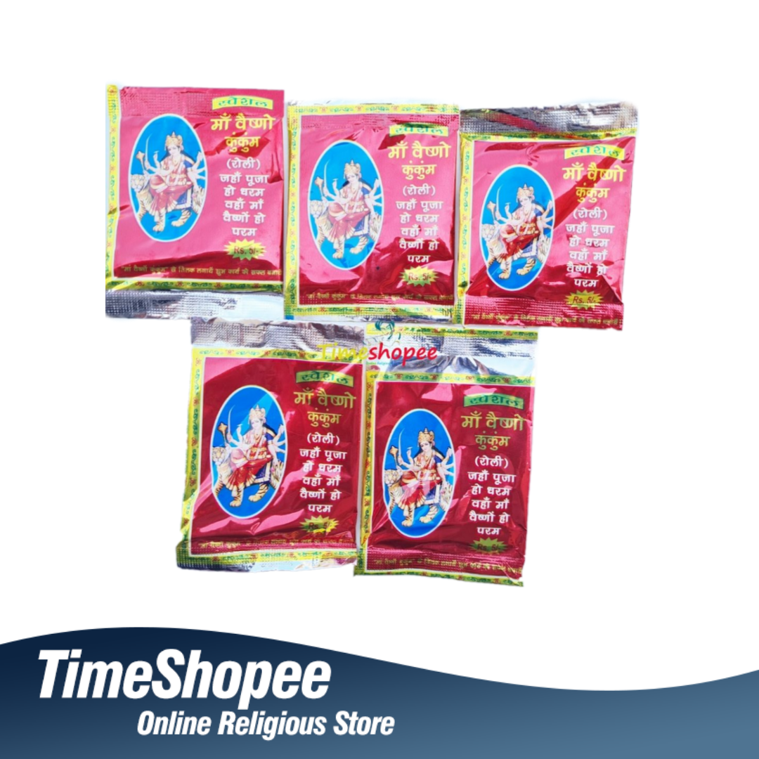 Kum Kum Powder Set of 5 Packets | Total 25GM | Religious Use | Timeshopee