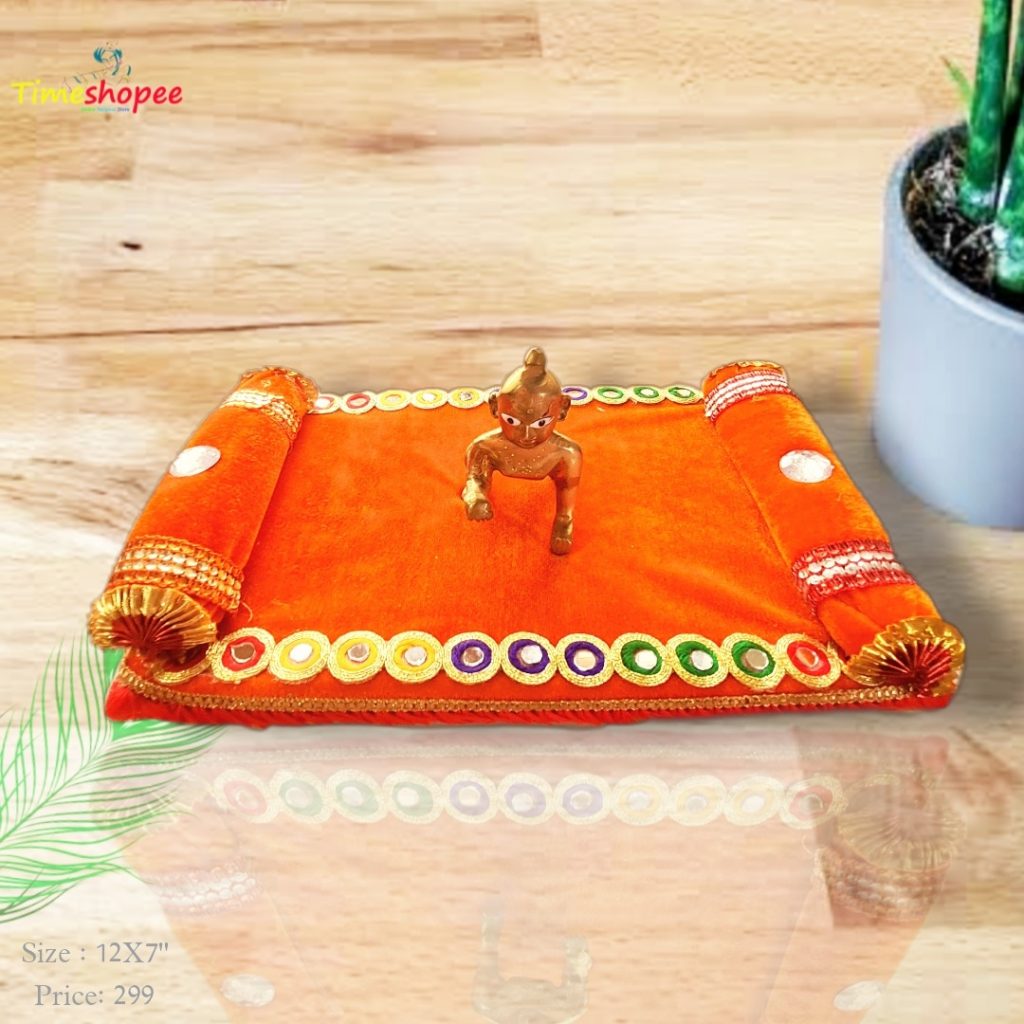 Laddu Gopal Singhasan with intricate design | Laddu Gopal Bed | Timeshopee