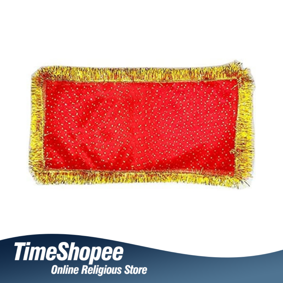 Lal Chunni Mata Rani Red Chuniri 17x8 inches with Golden Gotta Border | Timeshopee