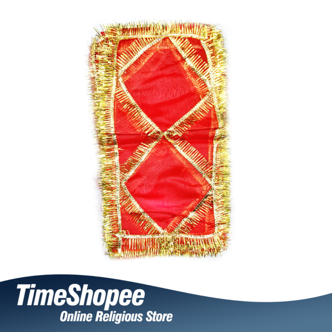 Lal Chunni Mata Rani Red Chuniri 17x8 inches with Golden Gotta Design | Timeshopee