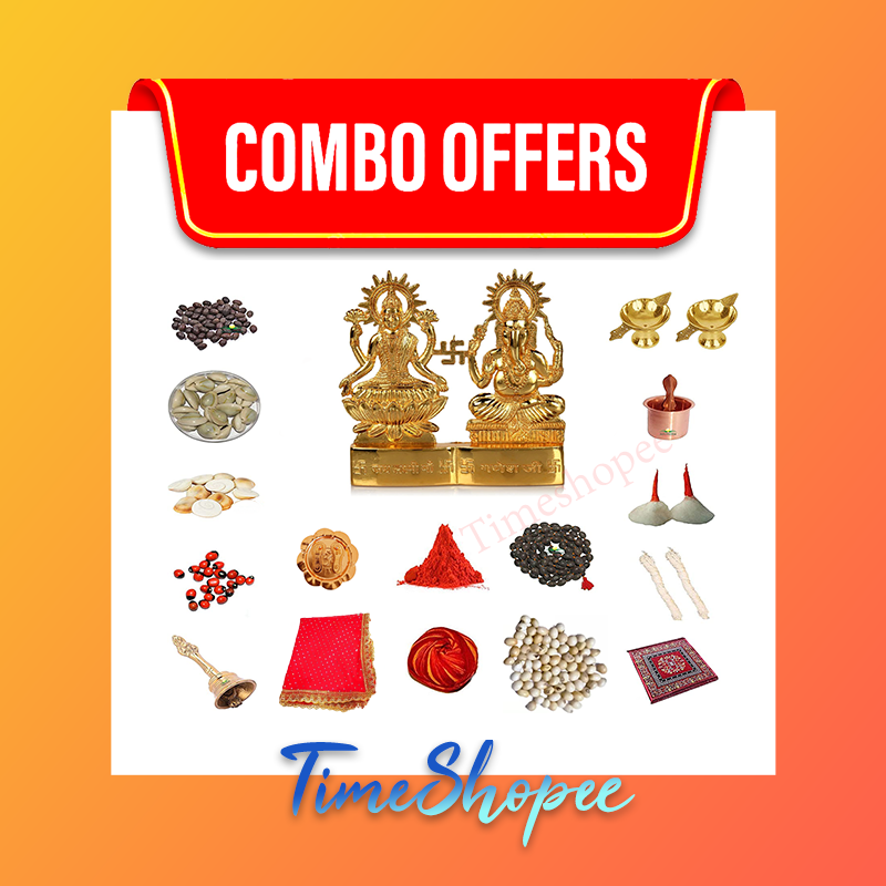 Laxmi Ganesh Pujan Kit with 17 items, Diwali puja kit from Timeshopee
