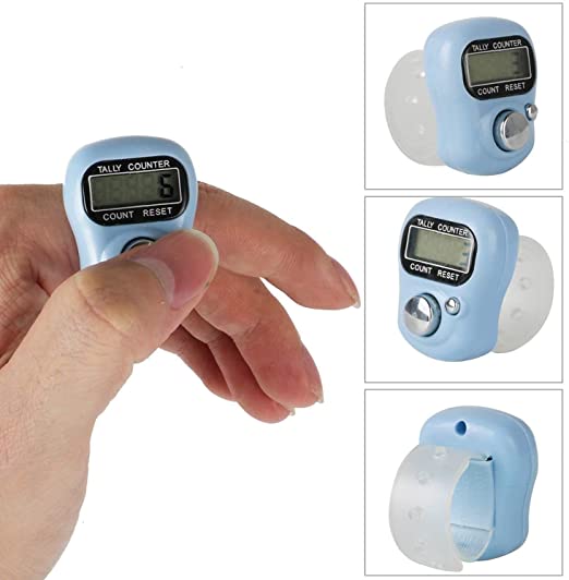Mantra Counter Electronic Tally Counter with Finger Strap by Timeshopee