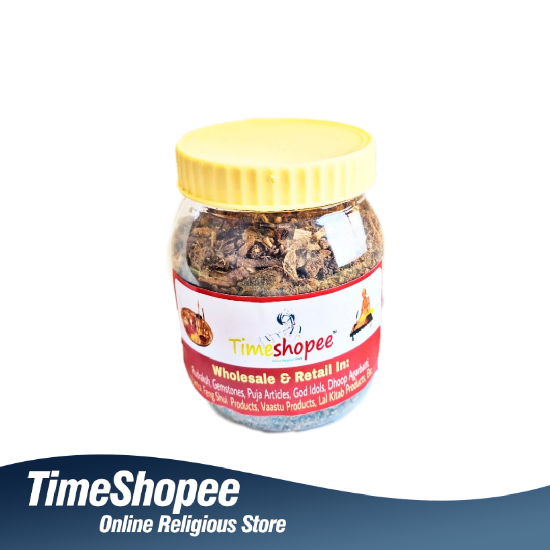 Nazar Raksha Dhuni with free cow dung cake, featuring 12 sacred ingredients for Vedic purification.