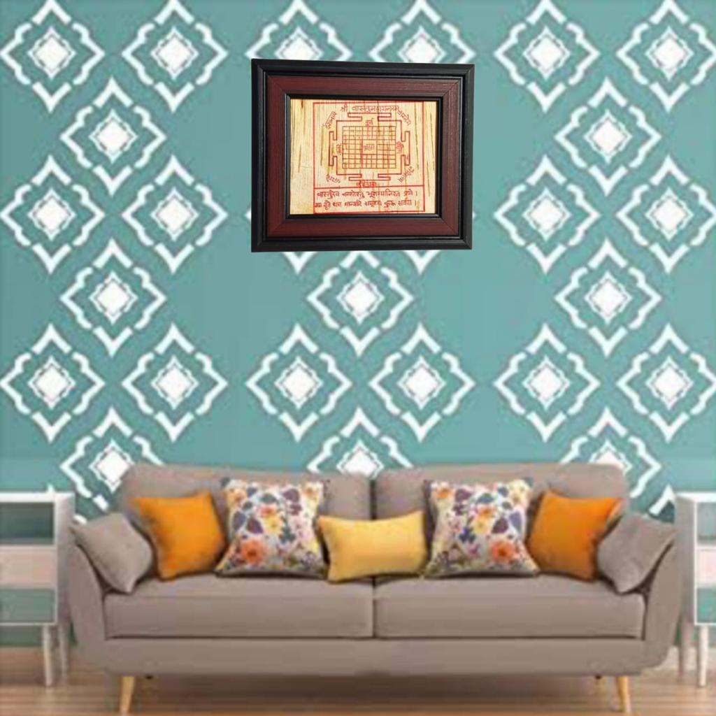 Vaastu Yantra on Bhojpatra, Handmade Shri Vaastu Maha Yantra from Timeshopee