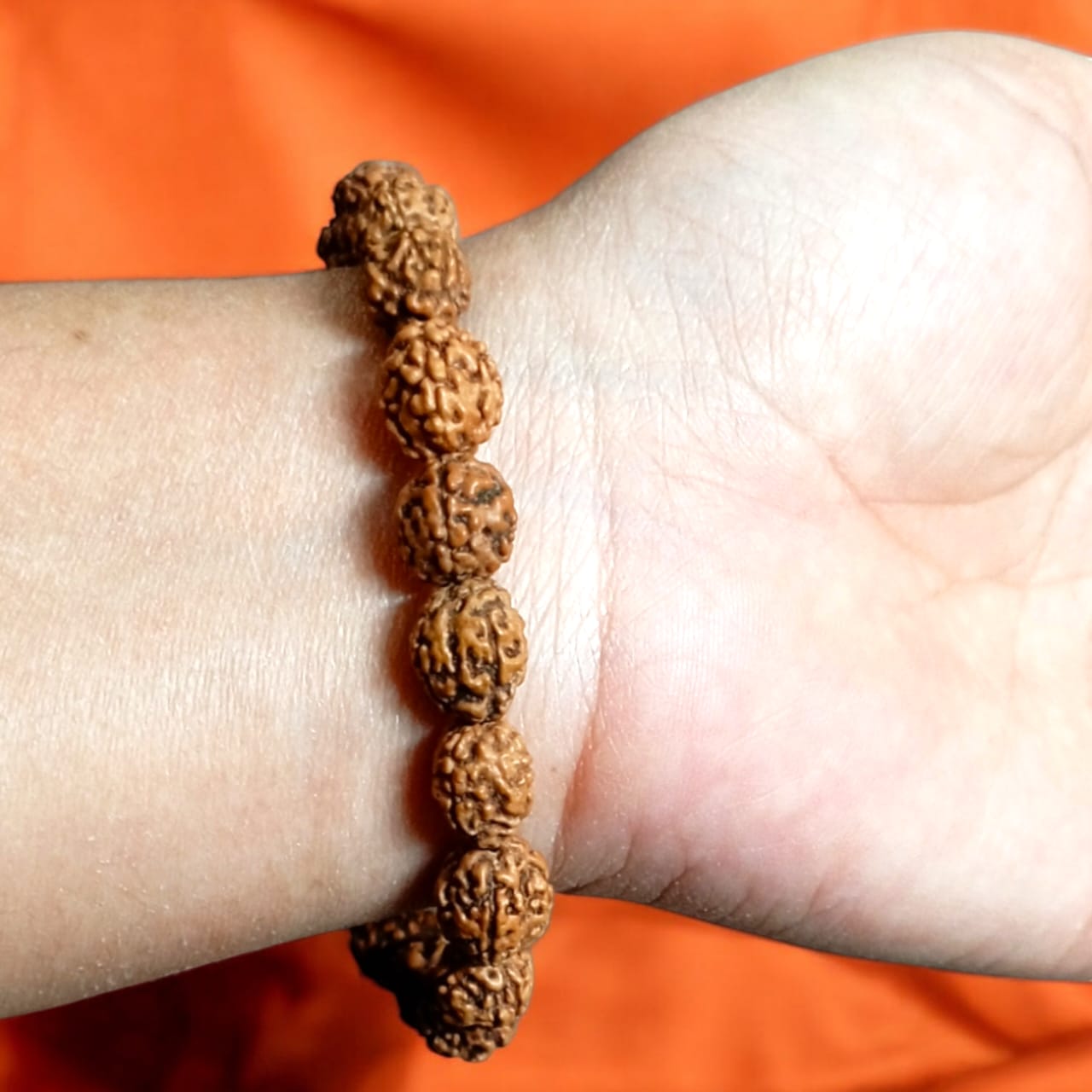 4 Mukhi Rudraksha Bracelet - Stretchable Lab Certified Bracelet for Brainpower and Concentration by Timeshopee