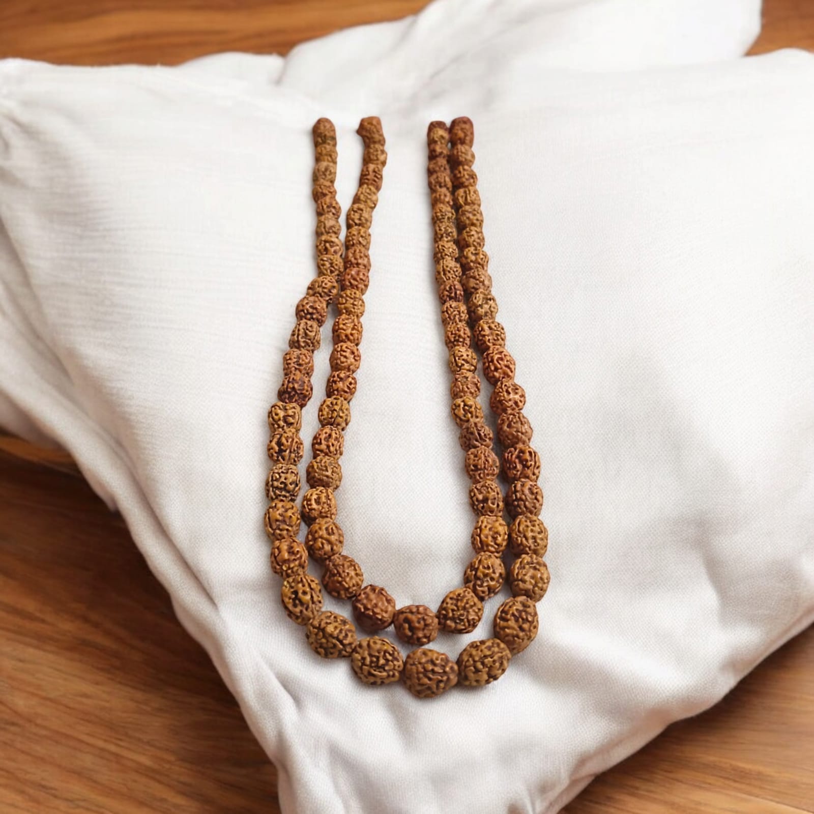 4 Mukhi Rudraksha Mala with 108+1 Beads, Lab Certified, from Timeshopee