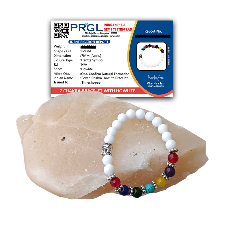 Buy 7 Chakra with Howlite Bracelet - Lab Certified – Timeshopee