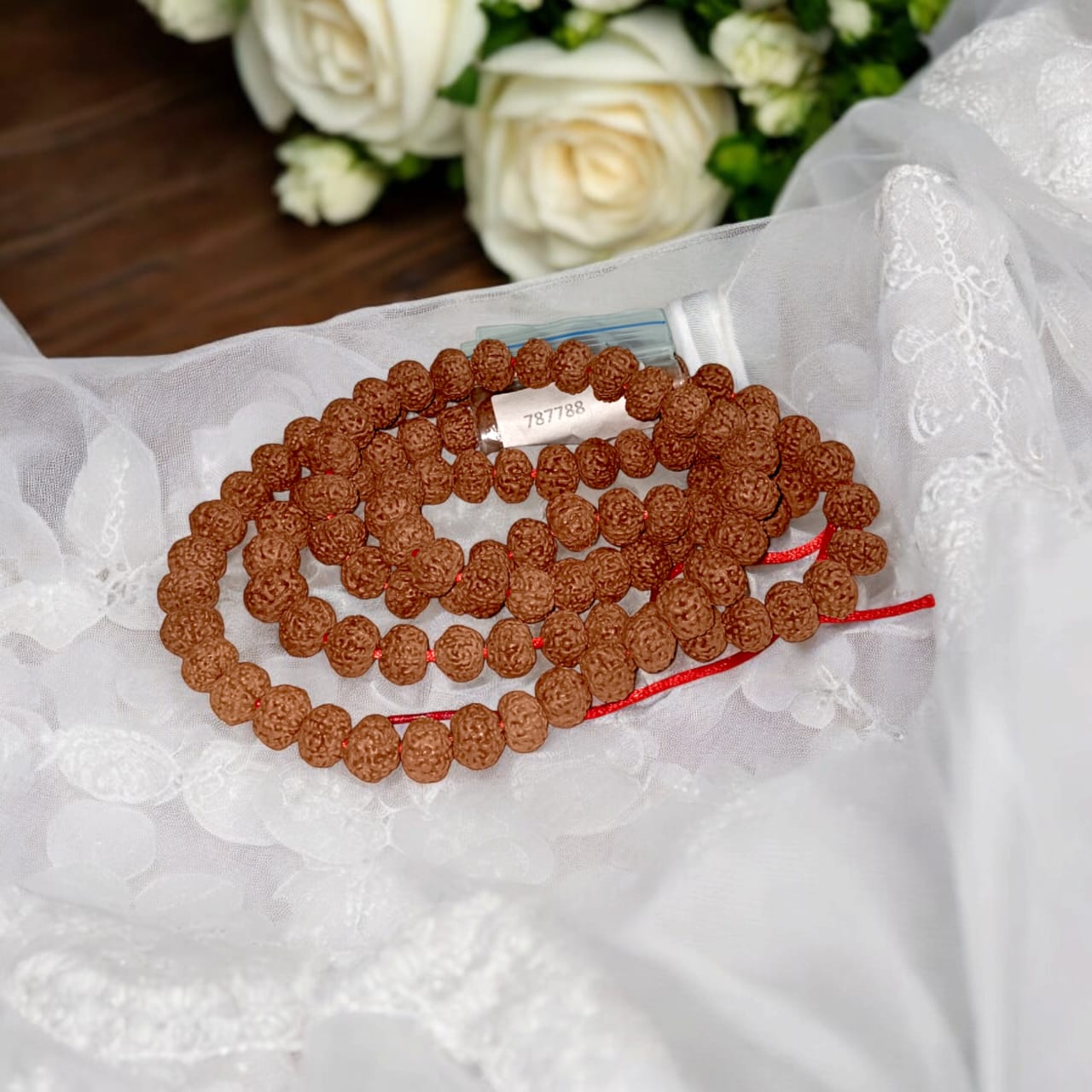  8 Mukhi Rudraksha Mala with 108 beads, lab certified