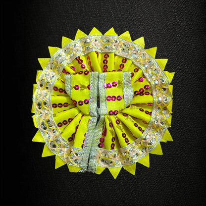 A vibrant and beautifully embroidered Laddu Gopal dress (poshak) for 1 No. Laddu Gopal, designed for daily worship or special occasions.