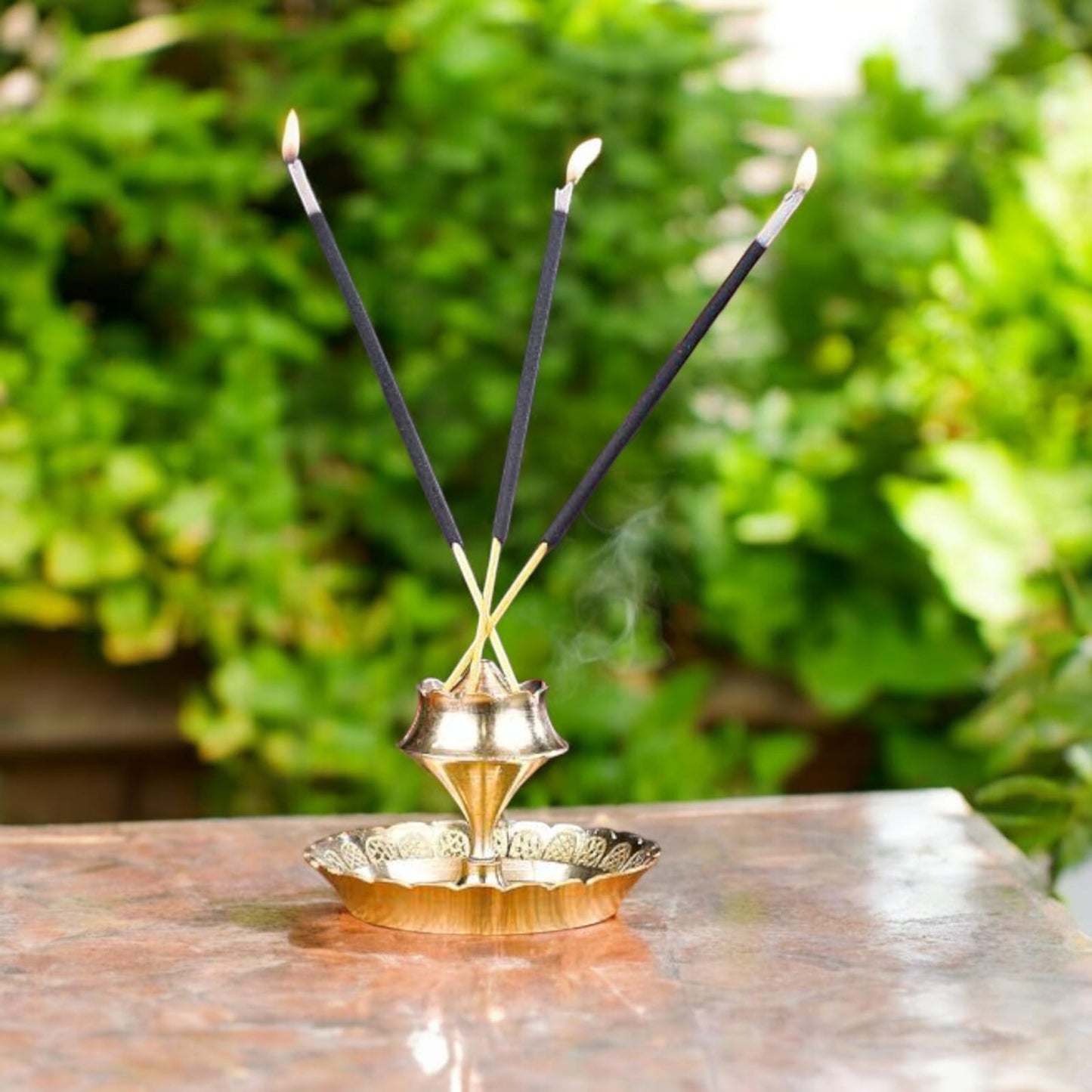 Agarbatti Stand Pack of 2 – Unique Brass Incense Holder by Timeshopee