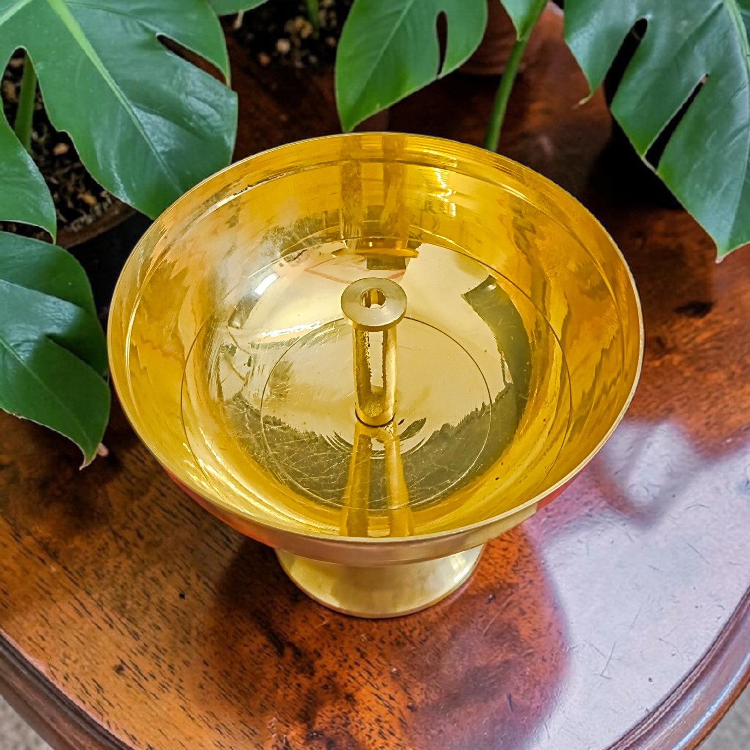 Akhand Jyot Brass Diya 250GM Traditional Oil Lamp for Puja Temple Aarti Worship