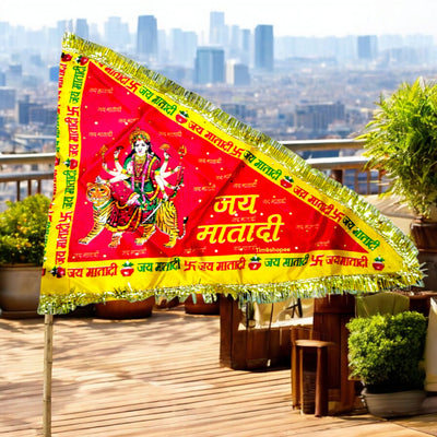 Jai Mata Di Jhanda | Maa Durga Red Flag | Vaishno Devi Puja Jhanda – Timeshopee