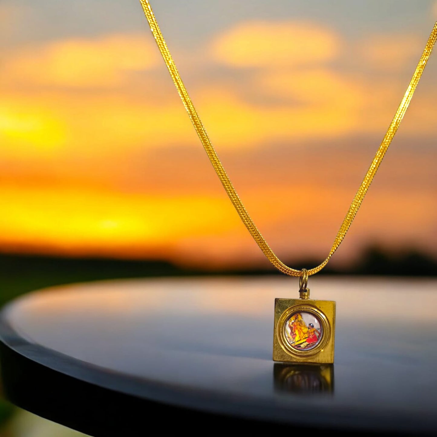 Baglamukhi Locket with Gold Chain, Maa Baglamukhi Protection, available at Timeshopee